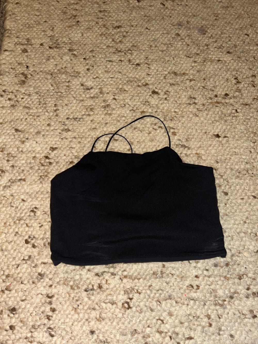 Nike ribbed high neck bra/tank top